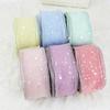 4.5mx5cm Silver Stars Silk Organza Ribbon Bow Material for Hair Print Flower Decoration Handmade DIY Lace Ribbons