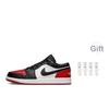 „Air Jordan 1 Low Bred Toe 2.0 Vyriški sportbačiai balta spalva raudona juoda 553558-161
