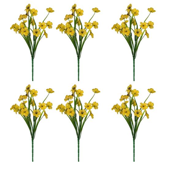 Artificial Flowers Adjustable Height Fade-Resistant Handmade Realistic Silk Petals No Watering Sunlight Floral Display Arrangement