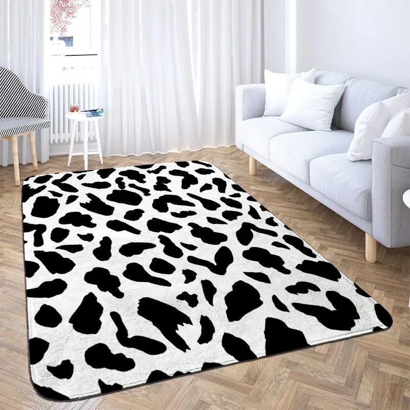 Animal Skin Pattern Leopard Print Carpet Home Bedroom Floor Decor Large Size Mat Non-slip Coffee Table Area Rug Bathroom Doormat