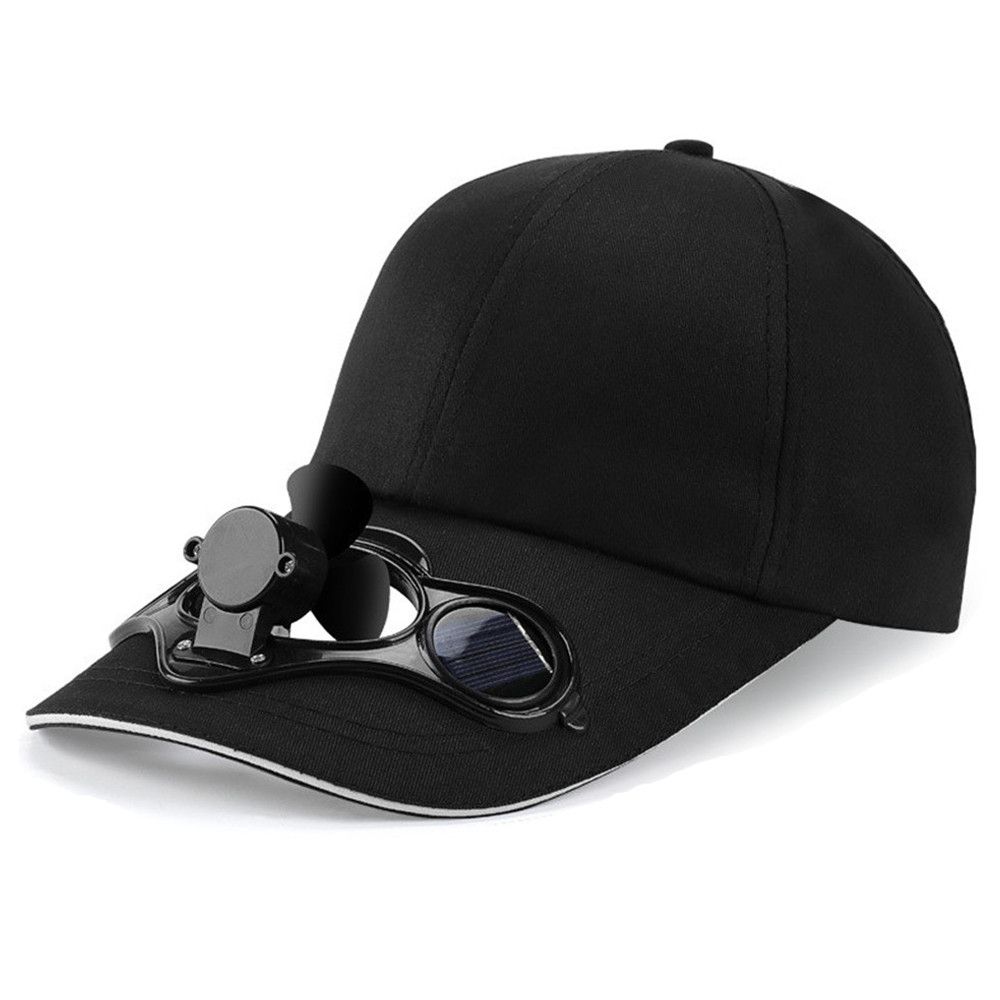 Summer Travel Camping Solar Sport Cap Sun Hat Fan Cooling Baseball Hat Novelty