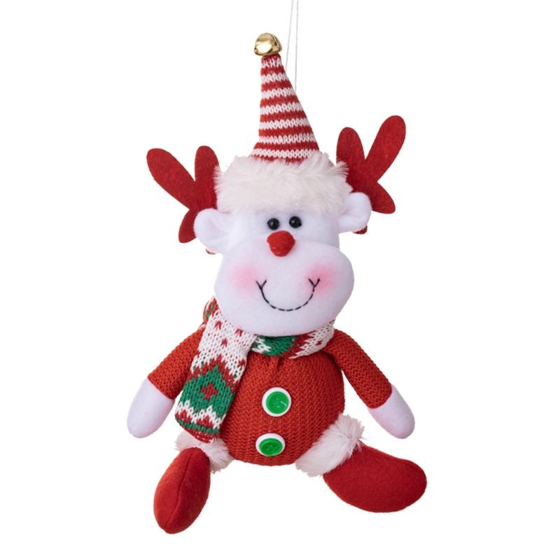 Santa Pendant Reindeer Hanging Pendant Christmas Tree Decorations Desktop Ornaments For Home Party Indoor Holiday