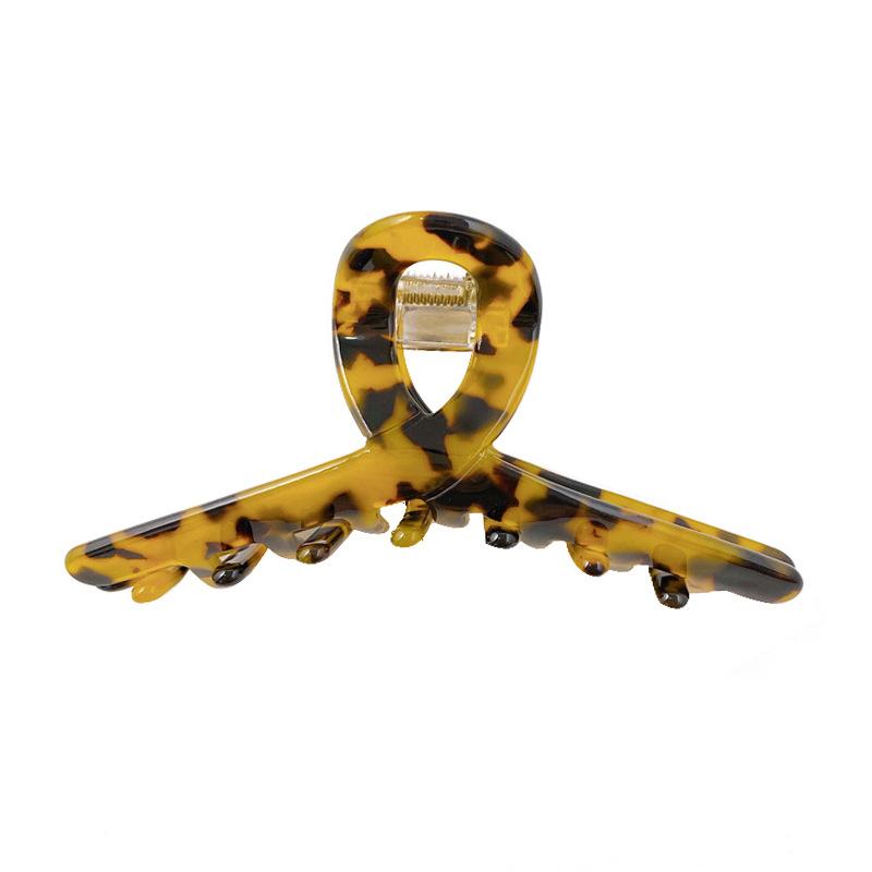 105cm Acetate Stunning Hair Claw Clip In Amber Green And Tortoise Shell Patterns For Trendy Girls
