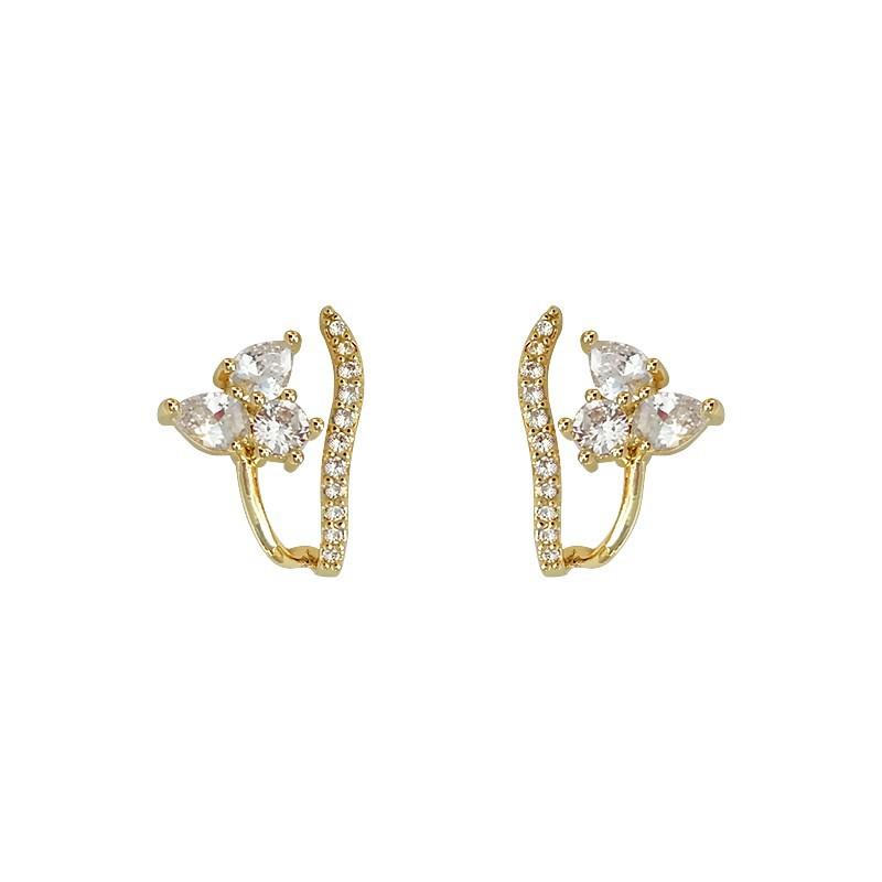 

Модный темперамент, универсальные, маленькие и изысканные серьги из циркония с цветком, новый стиль