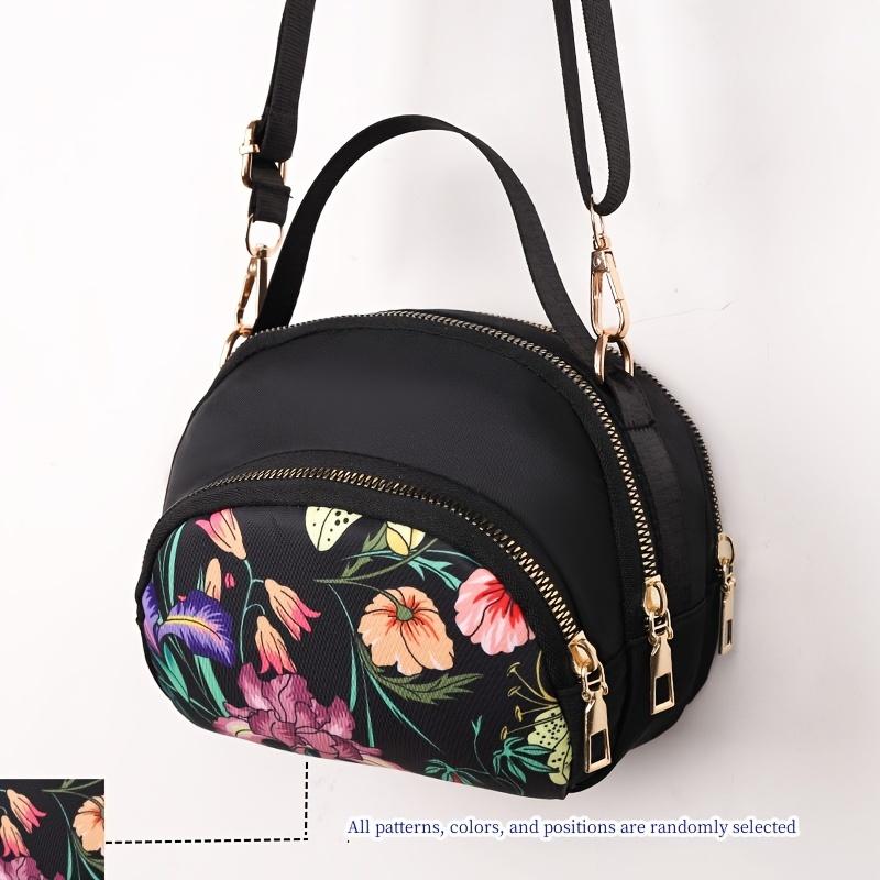 [Chic Crossbody Bag] Versatile Floral Crossbody Bag for Women | Chic with Adjustable Strap, Zip Closure, and Multiple Compartments