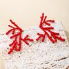Stylish Ocean Style Coral Hollow Earrings for Women New Fashion Fun Ears Stud Party Wedding Jewelry Accessories Unique Gift