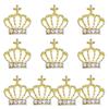 Yousheng 10Pcs/Bag Nail Rhinestones Crowns Dollars Manicure Design Alloy 3D Nail Art Decorations for Nail Design