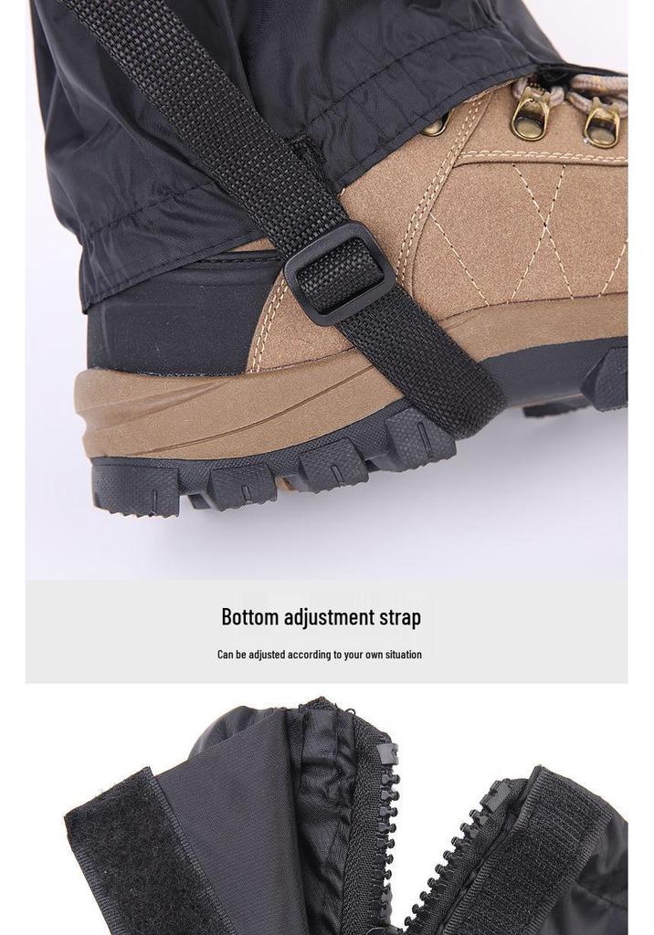 Outdoor Zipper Velcro Gaiters: Sand & Insect Resistant Snow & Hiking Shoe Covers