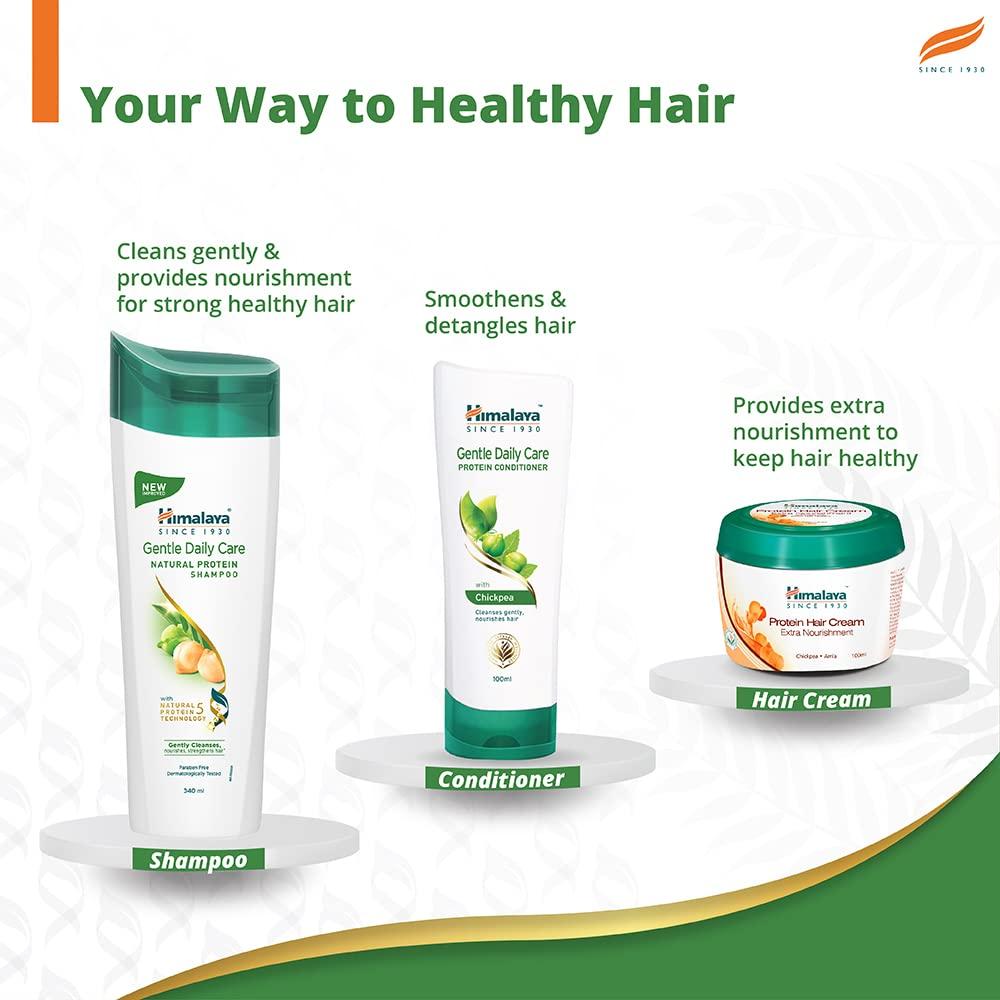 Himalaya Gentle Daily Care Natural Protein Shampoo For Soft Smooth Hair, Reduces Hairfall, Nourishing Cleanser For Men & Women, 340 Ml