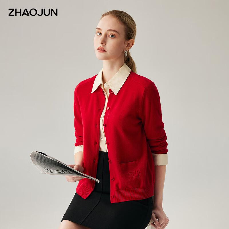

Женский кардиган Zhaojun из 100% кашемира с круглым вырезом 2XL