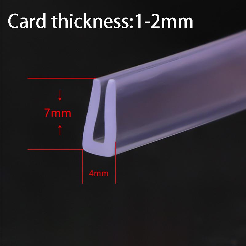118-inch Roll U-shaped Transparent Edge Trim, PVC Sealing Strip Glass Corner Guard Clip, Anti-collision Edge Protector.