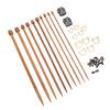 10PCS Bamboo Needles Cat Needle Stoppers and Stitch Markers Non Slip Stitch Rings for Sweater