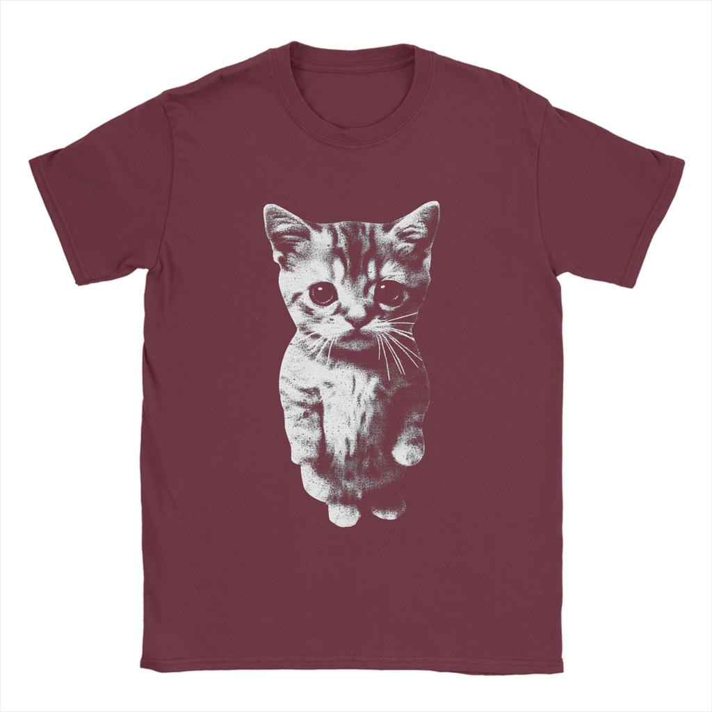 Men El Gato Munchkin Kitten Funny Sad Crying Cat Meme T Shirts 100 Cotton Clothes Novelty Short Sleeve Round Neck Tees TShirt