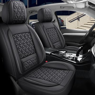 5-Seater Universal Car Seat Covers with Headrest | Comfortable Faux Leather, Breathable, All-Season, Fully Enclosed Cushions for Sedans and SUVs
