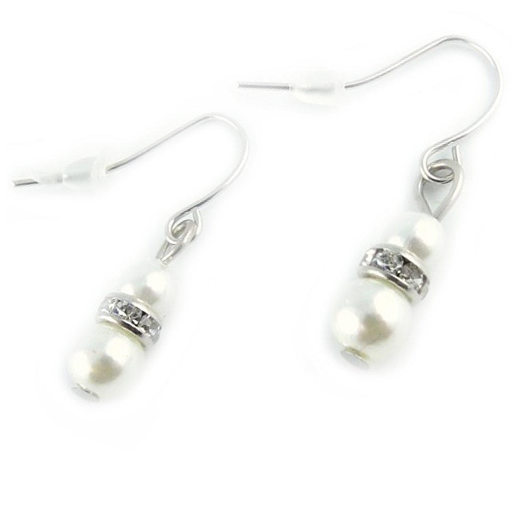 Les Trésors De Lily [L1590] - Ivory 'Sissi' Designer Earrings