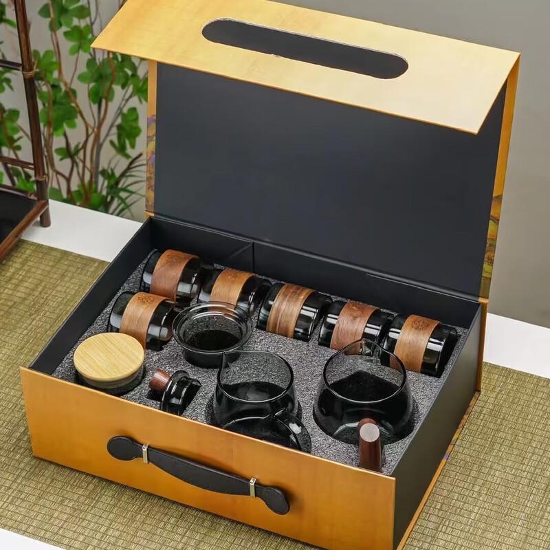 Lu Feng Lai 9-Piece High-Temperature Glass Tea Set