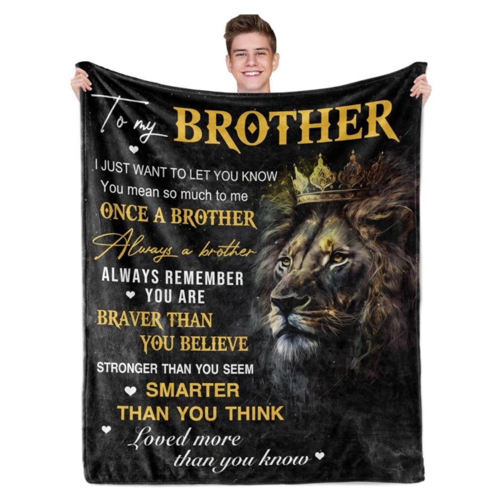 Gift To Brother, Flannel Blanket Single-Layer Printed Blanket Production Source