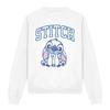 Lilo & Stitch Unisex Adult Collegiate Brush Stroke Crew Neck Sweatshirt