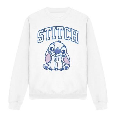 Lilo & Stitch Unisex Adult Collegiate Brush Stroke Crew Neck Sweatshirt