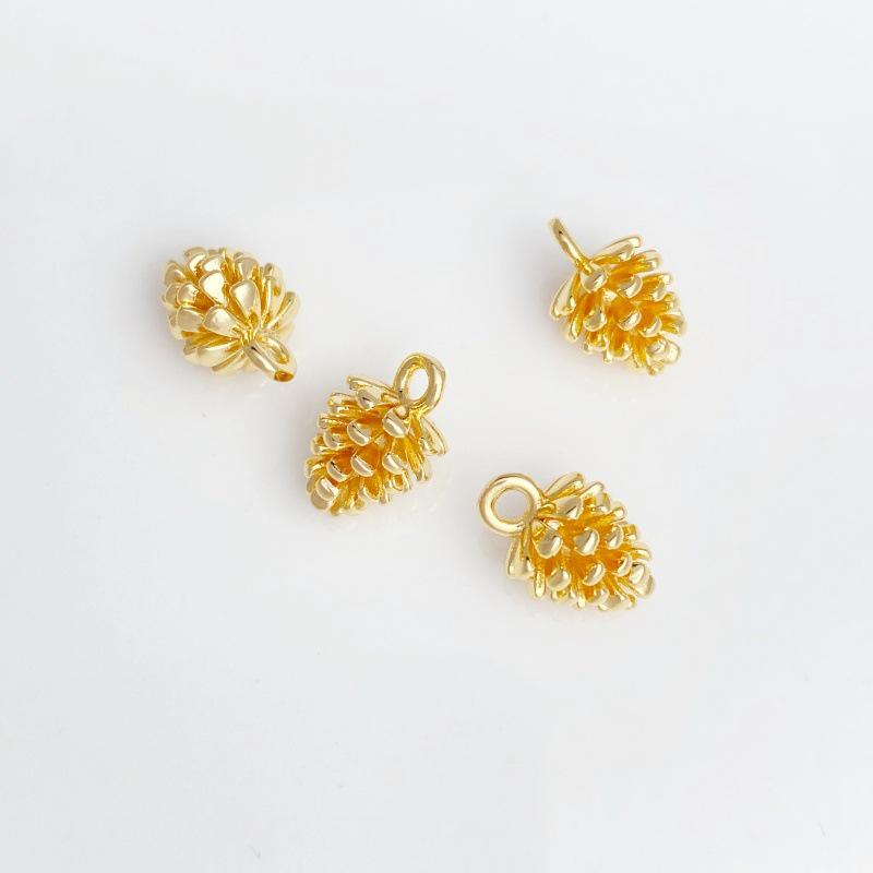 Pinecone & Pine Nut Pendant: Metal DIY Jewelry Charms for Necklaces & Earrings