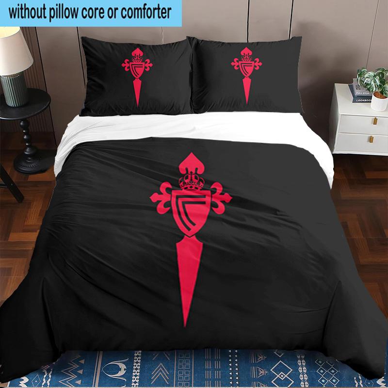 Celta Vigo Crest 3PCS Bedding set,Ideal for1pc Duvet Cover And 2pcs Pillowcases Perfect for Christmas gift,Ideal for Bedroom, Dormitory