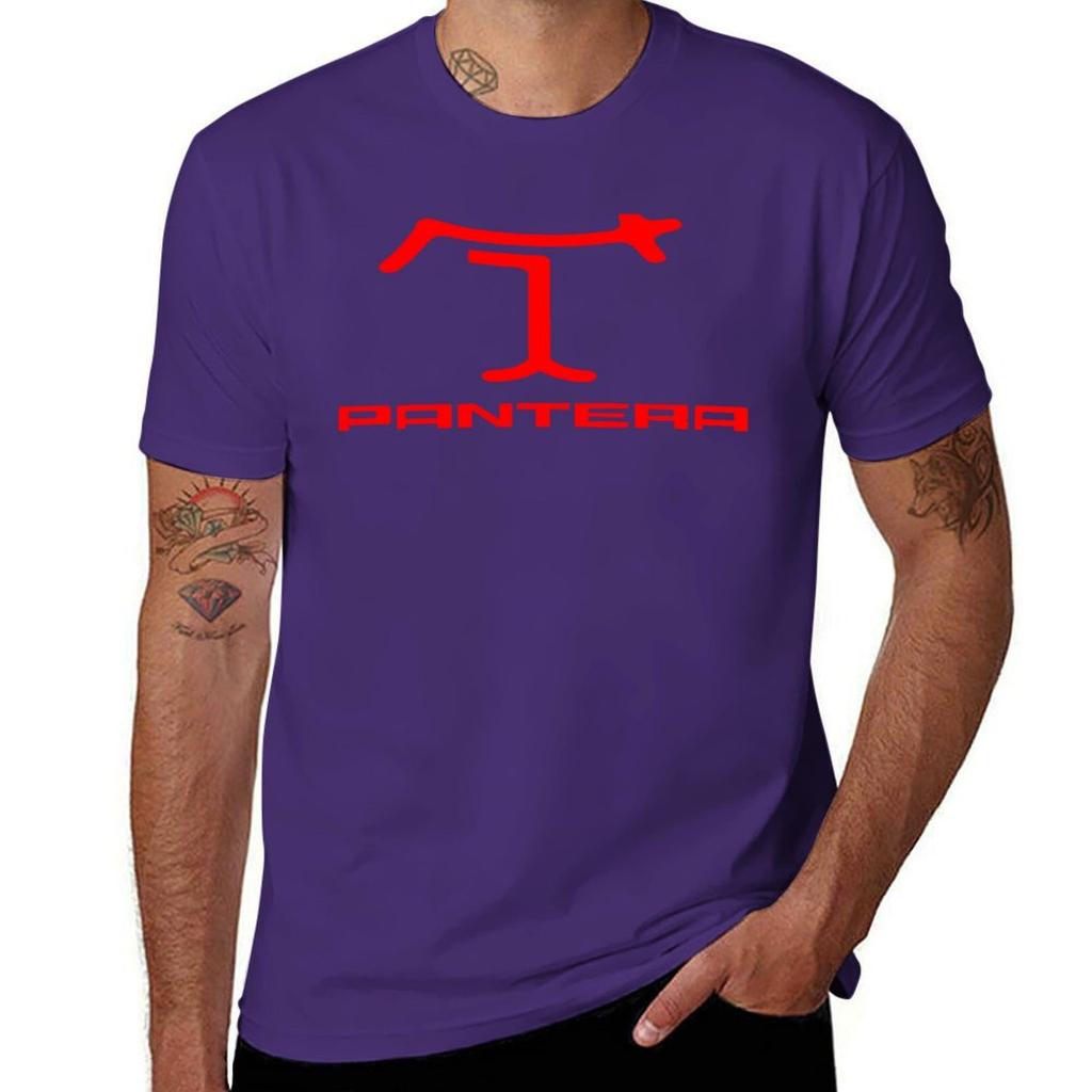 De Tomaso Pantera Logo TShirt Heavyweights Cute Tops Sports Fans Tshirts for Unisex Cotton