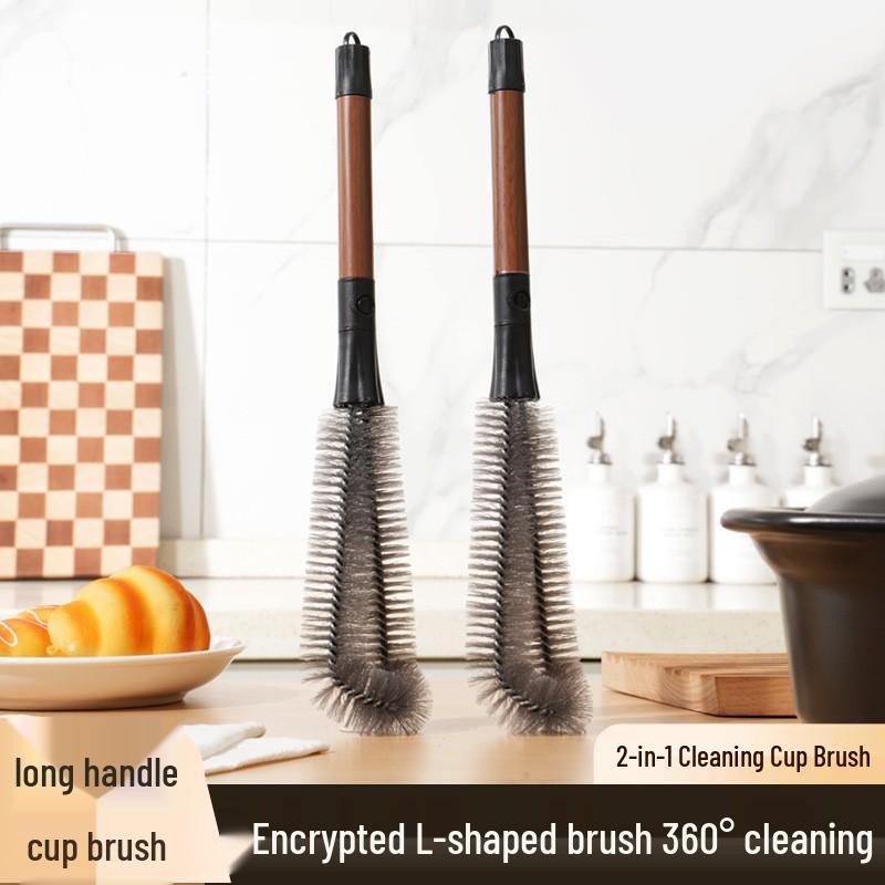 360-Degree Two-in-One Bendable Cleaning Brush for Baby Bottles and Crevices