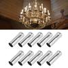 10Pcs E14 Metal Tube for Candle Lamp Holder Lamp Base Lighting Accessories 25x80mm