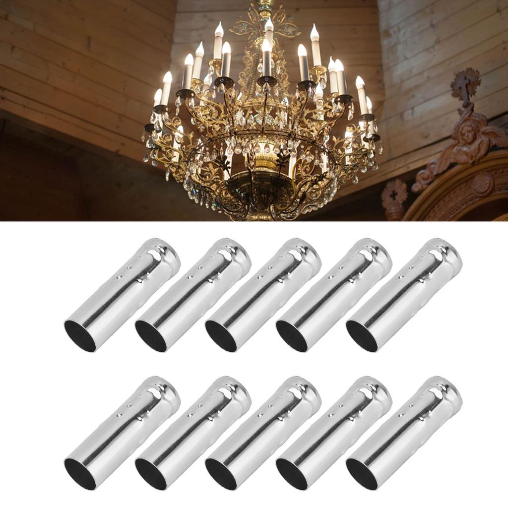10Pcs E14 Metal Tube for Candle Lamp Holder Lamp Base Lighting Accessories 25x80mm