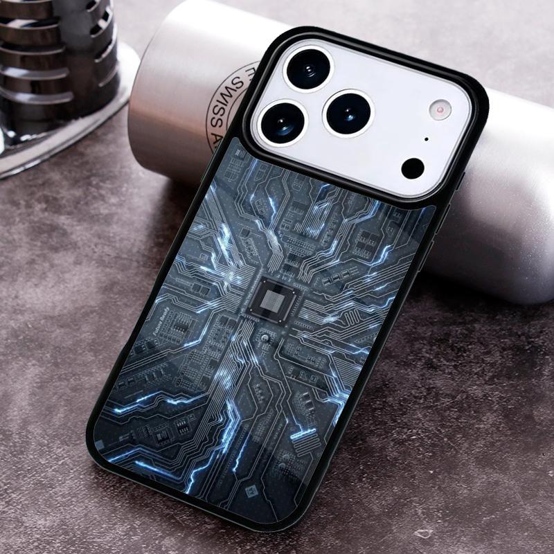 Motherboard Circuit Board Phone Case for iPhone 17 16 15 Pro Max Air 14 13 12 11 Plus Shockproof Capa Cover
