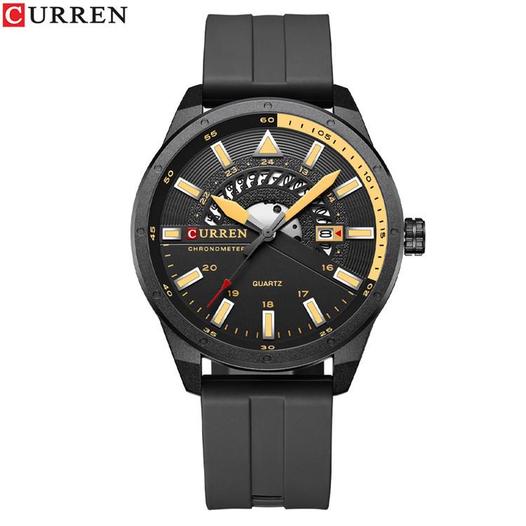 CURREN New Men's Sports Watch Calendar of The Week Shows A Leather Men's Watch