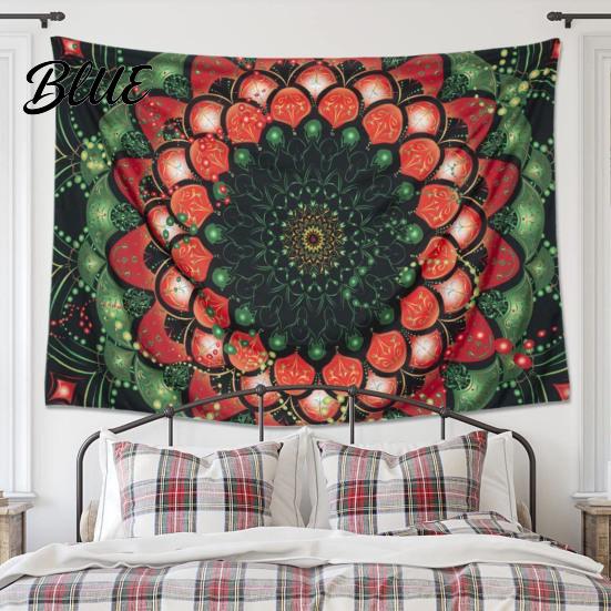 Retro Style Wall for Dorm Circular Pattern Tapestry Indian Hanging Bohemian Tapestry Rectangular Bedroom Living