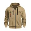 Mens New Fall Winter Hooded Sweatshirt Casual Trendy Zip Pullover Loose Fit Streetwear