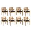 Day and Night - Day and Night Batavia Chairs 8 Units Solid Teak Wood with Cushions