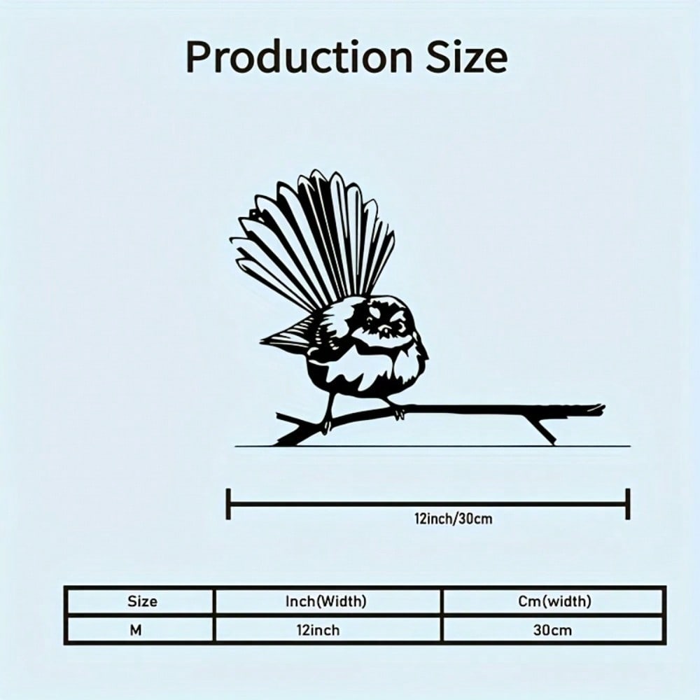 

Metal Wall Art Black Silhouette Wall Decor Bird on Branch Outdoor Indoor Hanging Ornament Housewarming Gift 22x30