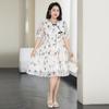 Neue chinesische Sommerkleider für Damen in Übergröße, täglicher chinesischer Stil, Tuschmalerei