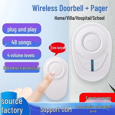Wireless Dual-Purpose Smart Doorbell with Remote Control for Home and Elderly Care