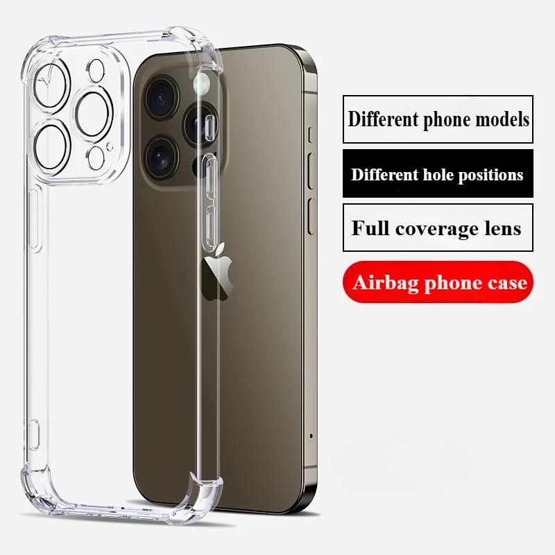 Weiche TPU Klare Handyhülle Für iPhone 17 17 Air 17 Pro Max 3D Airbag Stoßfest Transparente Rückseite für 17Pro Hülle Funda