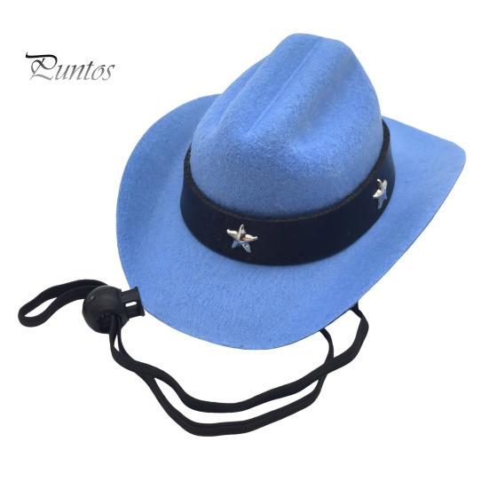 Pet Cowboy Hat Adjustable Mini Cat Cowboy Costume Accessory with Chin Strap for Halloween Christmas Parties