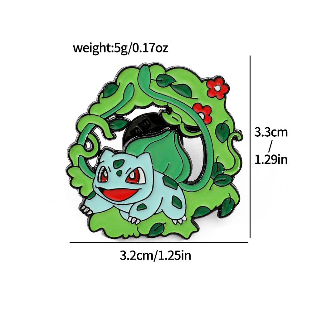 Japanese Creative Pokémon Metal Badge Pokémon Pokémon Frog Seed Alloy Brooch