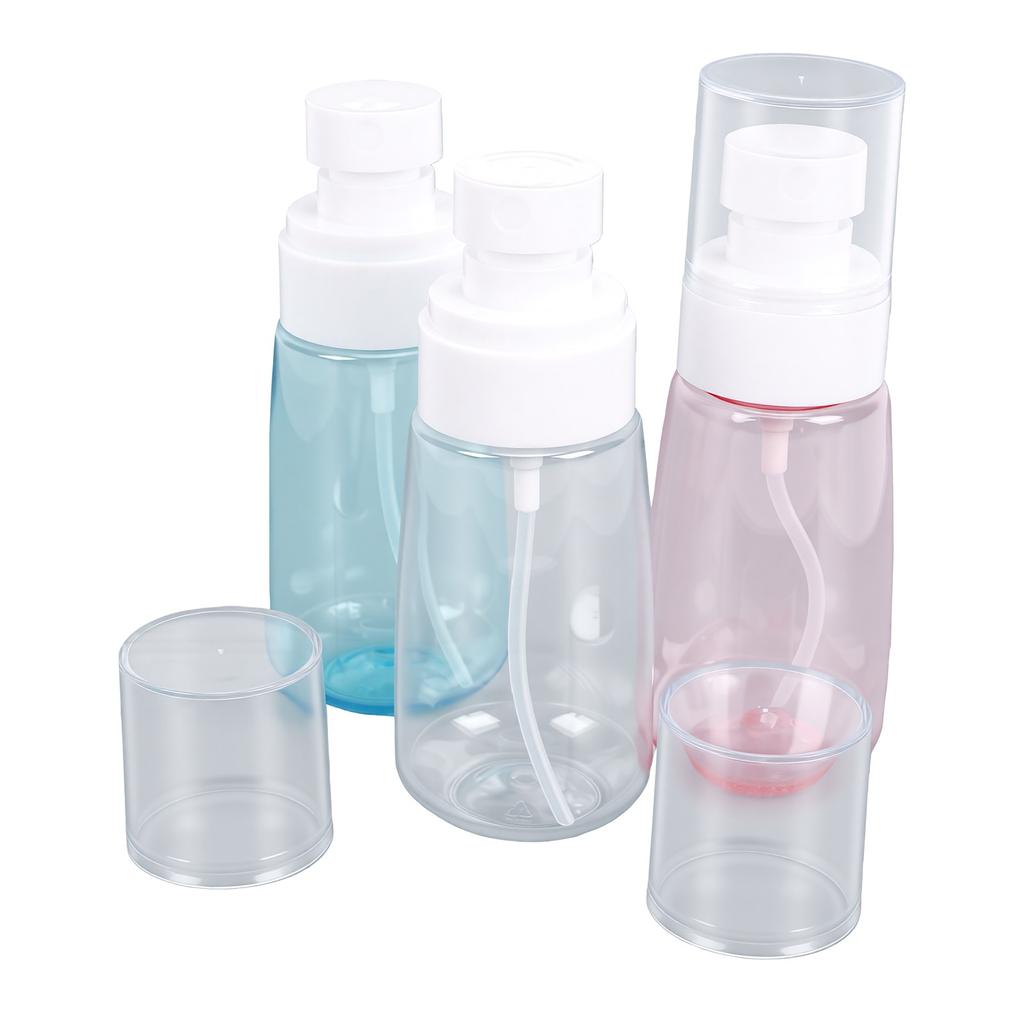2oz Feinnebel-Sprühflasche Nachfüllbar Auslaufsicher Sanfter Druck Mini-Feinnebel-Sprühflaschen-Set 3 Stück