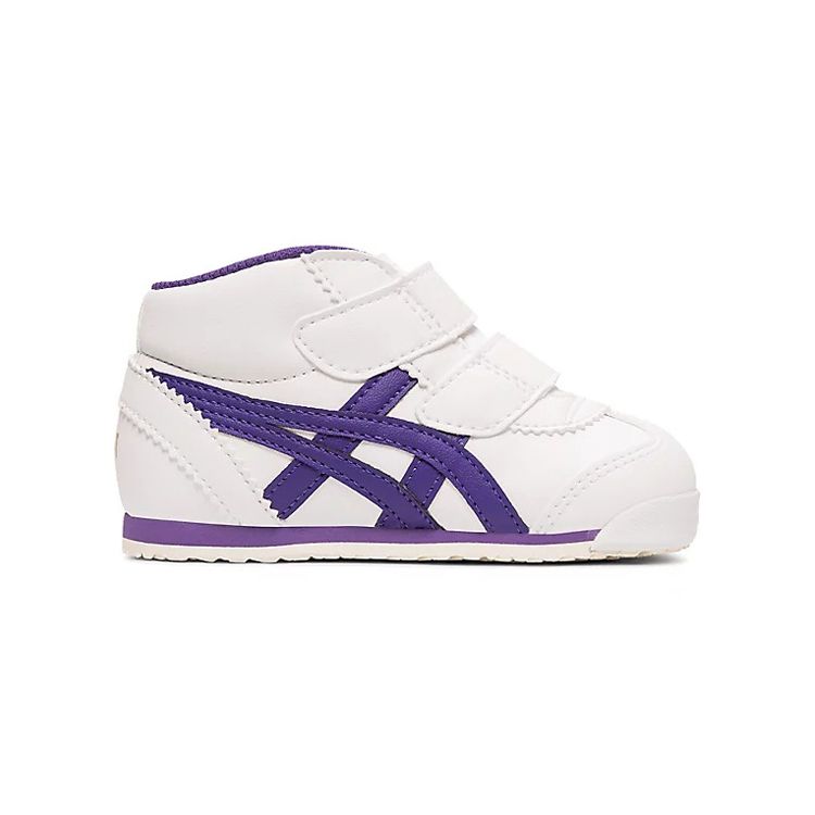 ONITSUKA TIGER Mexico Mid Runner Comfortable Durable Mid-Top Running Shoes Baby Sneaker White Purple 1184A001-102