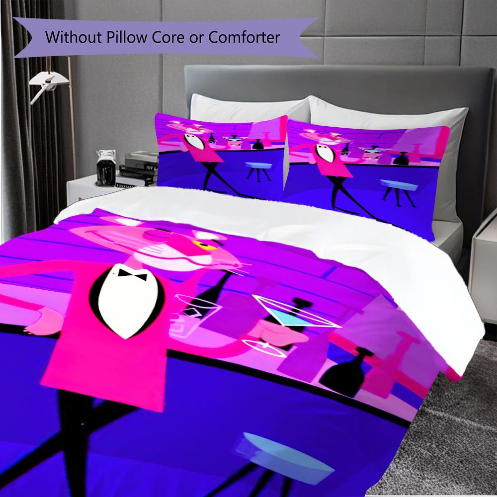 Biancheria da letto con impronta di zampa della Pantera Rosa Senza Imbottitura 1 Copripiumino 2 Federe Senza Imbottitura Set Biancheria da Letto Regalo di Natale Compleanno Morbido e Confortevole