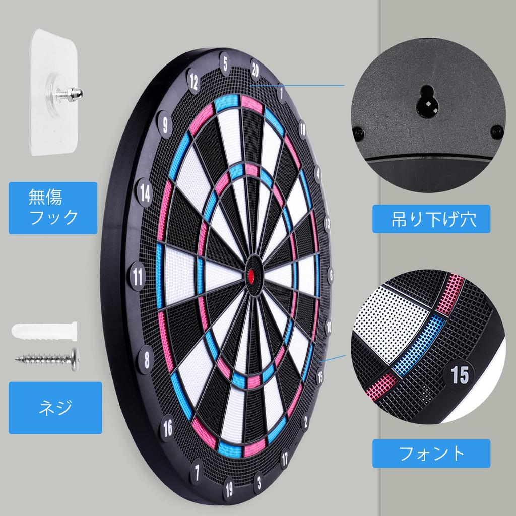 Soft Dartscheibe 6 Darts 6 Haken 30 Schwarze Spitzen CyeeLife-Pink + (15g) + Beschädigungsfrei +