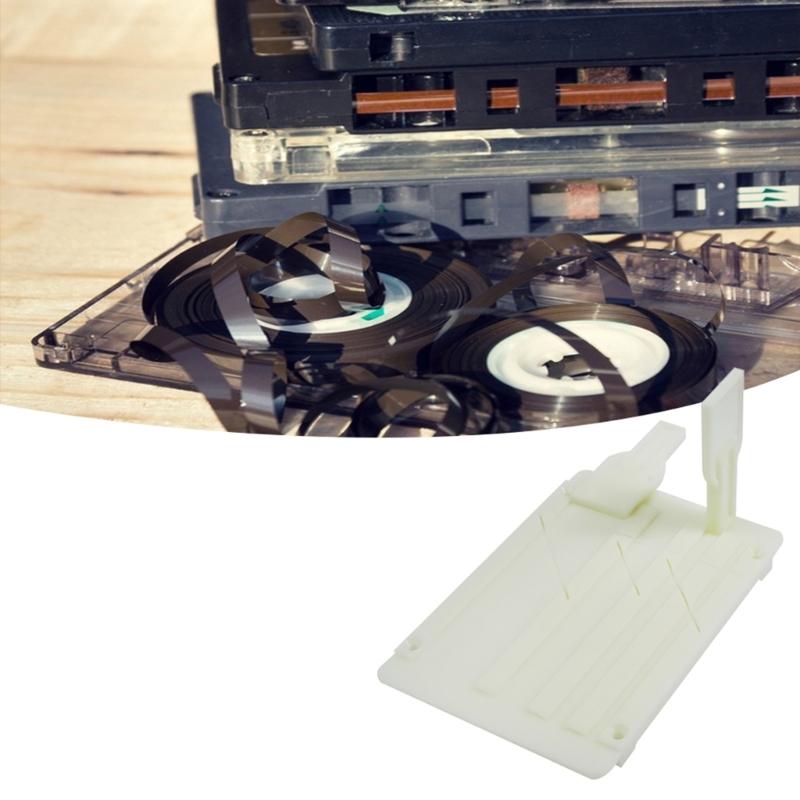 1/4 10inch Tape Splicing Block Opening Cassettes Tape Splicing Set with 2 Fixers Professional Tape Splicing Block