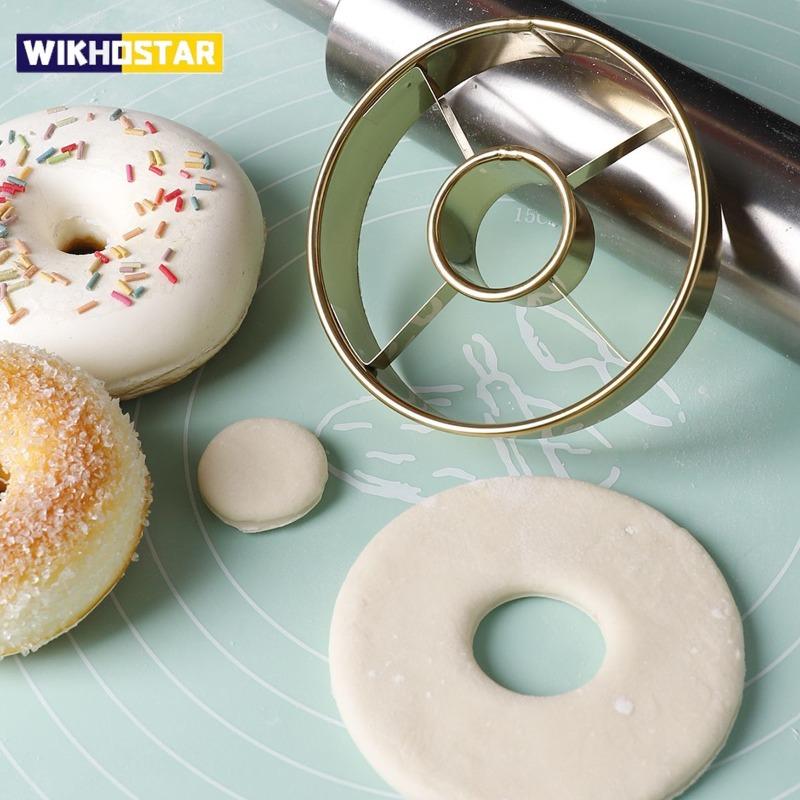Round Stainless Steel Donut Special Cutting Mold for Household Baking Mousse Ring Underwire Cookie Pressing Film