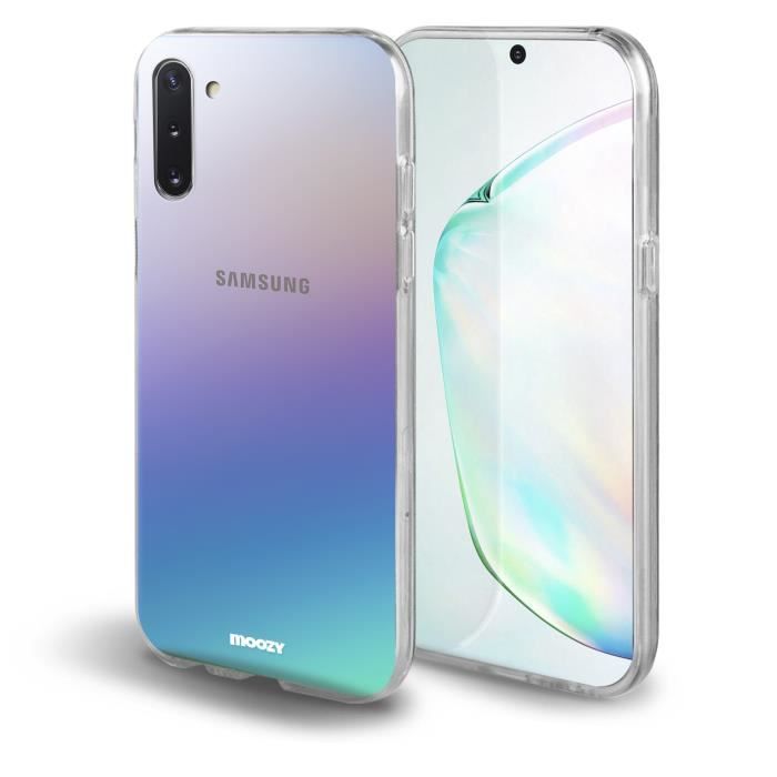 Moozy Coque téléphone Intégrale 360 Degres pour Samsung Note 10 Transparente Silicone - Antichoc Protection Avant et Arriére Etui Ho