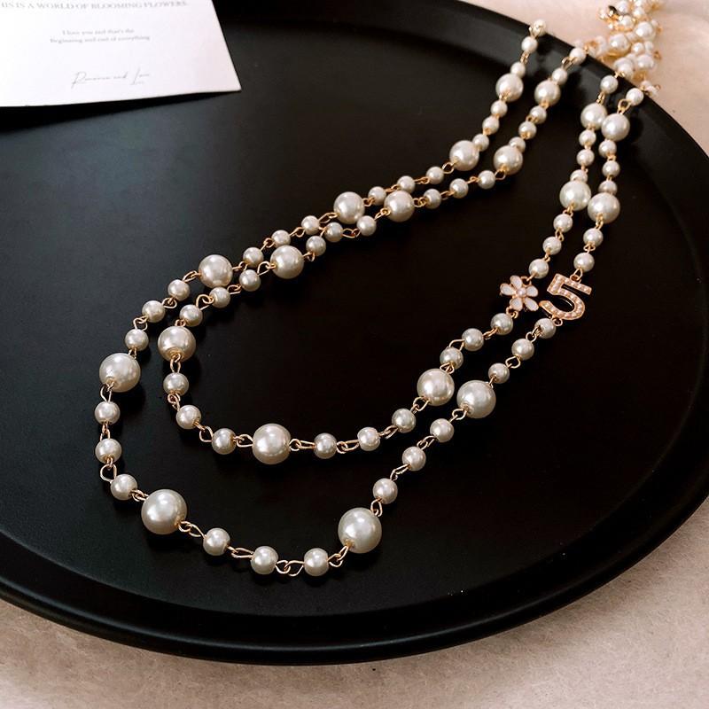 French Vintage Baroque Pearl Necklace Summer Niche Premium Sense Clavicle Chain Light Luxury Versatile Necklace Women