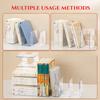 2pcs 8-Compartment Transparent Acrylic Desktop Organizer - Multifunctional Space-Saving Storage for Books, for Home Organization