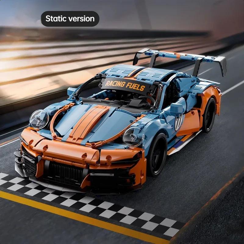 New Technical Building Blocks  Aldults Racing Car Static Model or Remote Control Electric RC Cars Version Construction Boy Toy